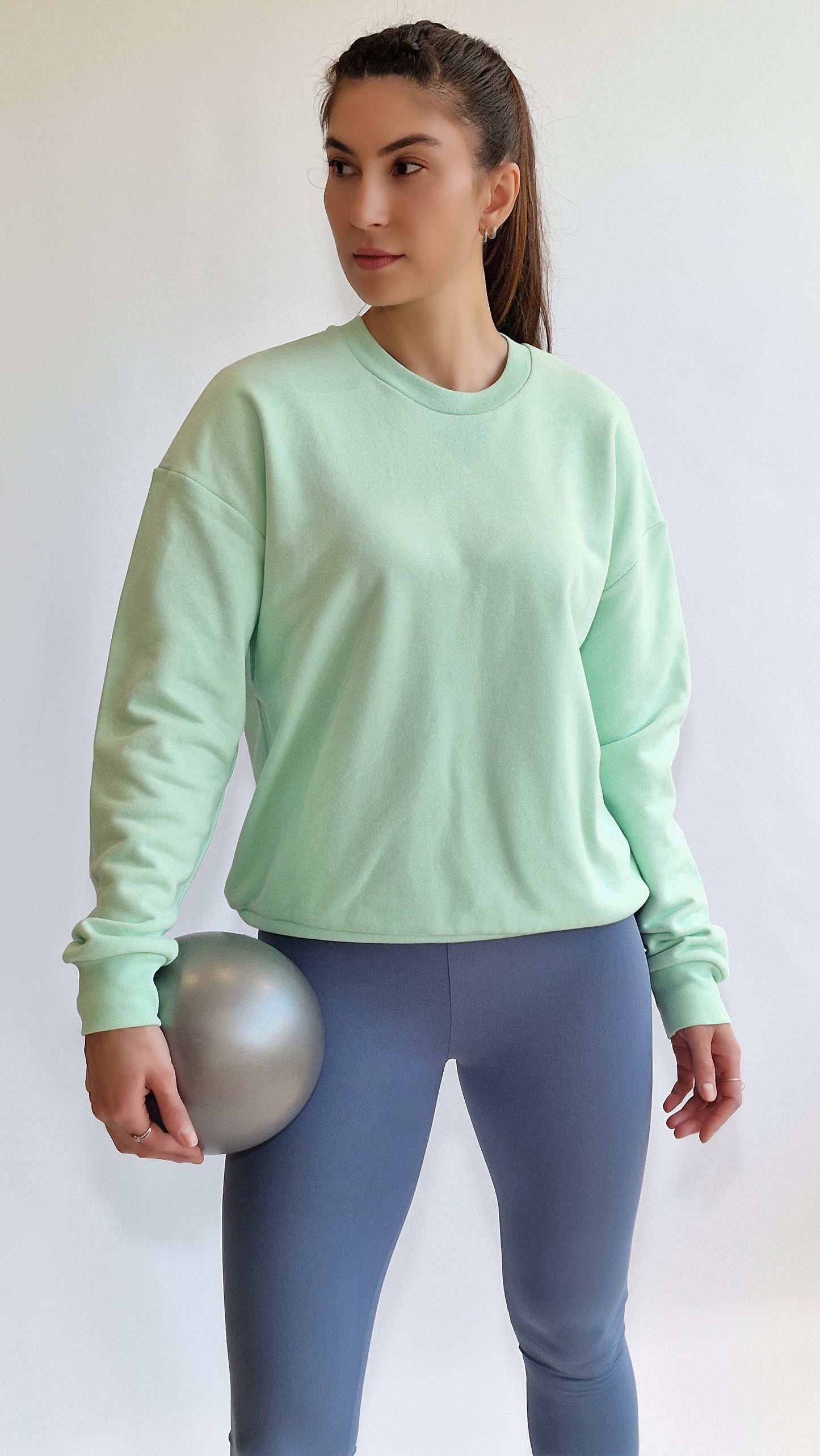 Sweater Basic Oversized Menta