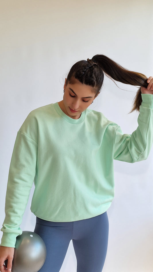 Sweater Basic Oversized Menta