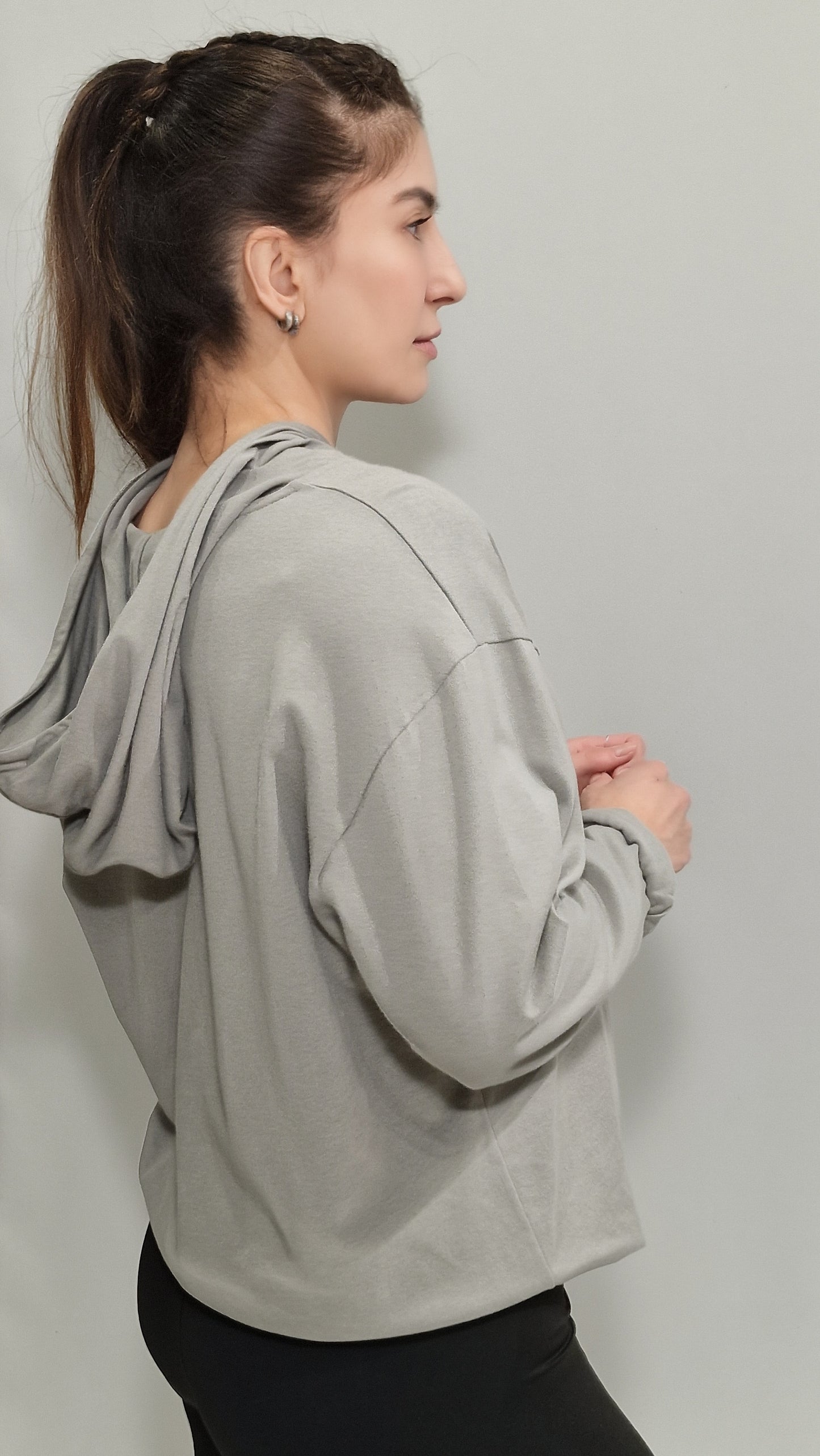 Sweatshirt Oversized com Capuz Stone