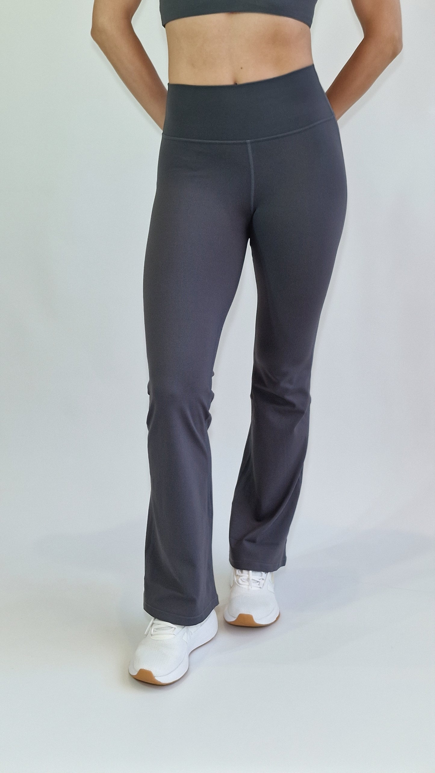 Leggings Corte Direito Cinza Chumbo