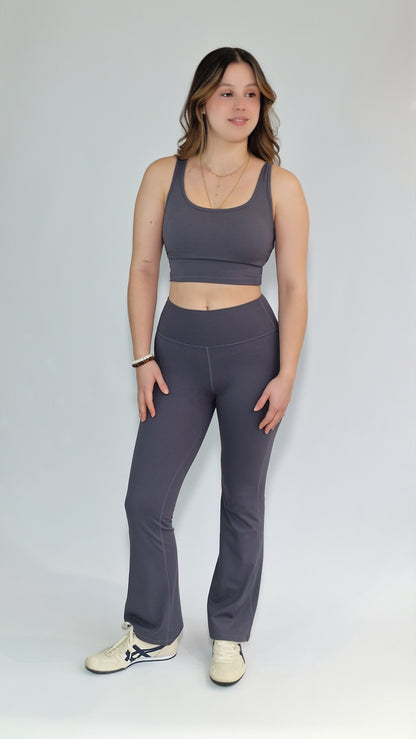 CONJUNTO MANAS E MANIAS MISS FIT - CINZA GRAFITE