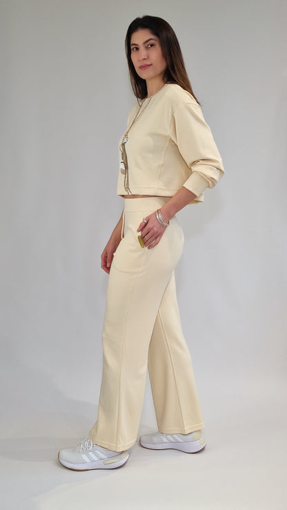 Sweater Cropped Baunilha