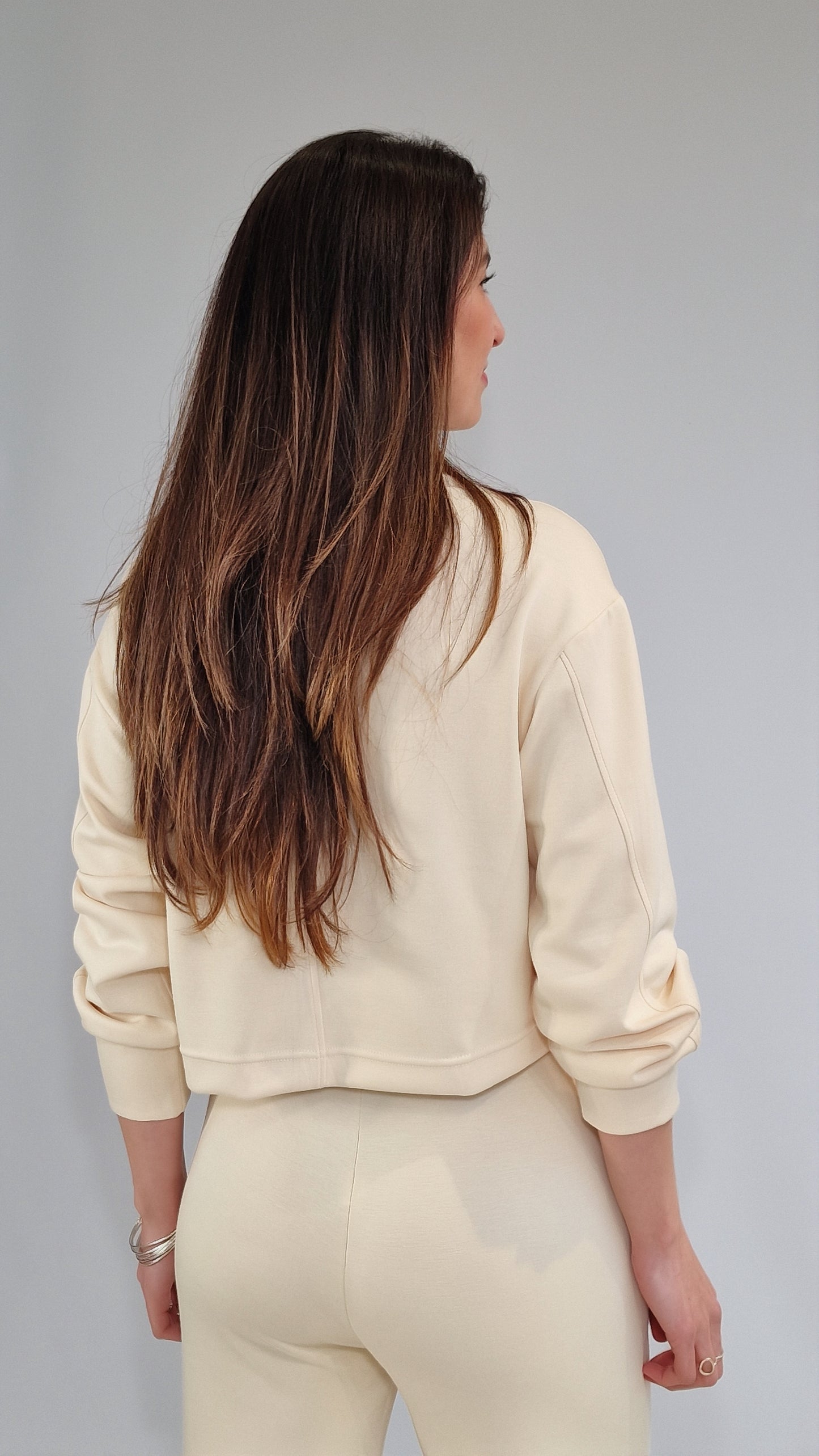 Sweater Cropped Baunilha