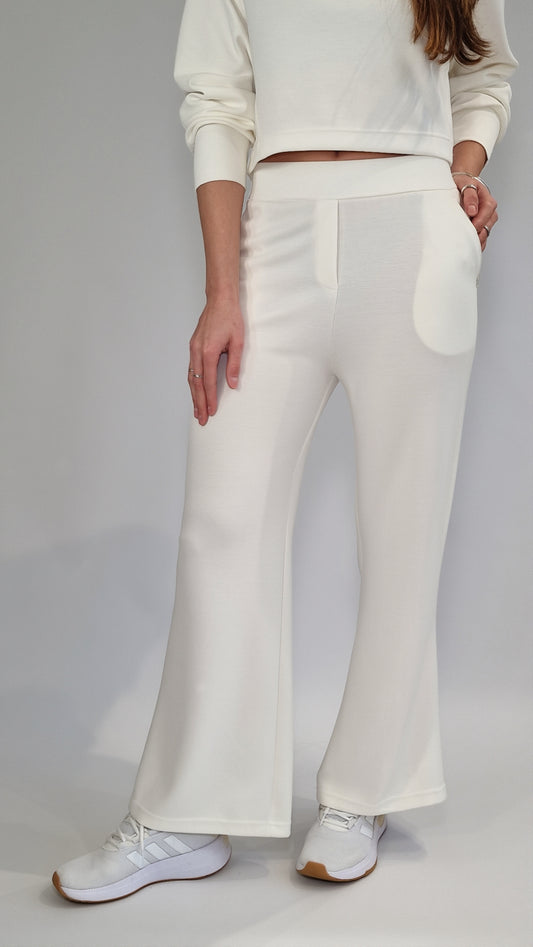 Calças Cós Liso Branco