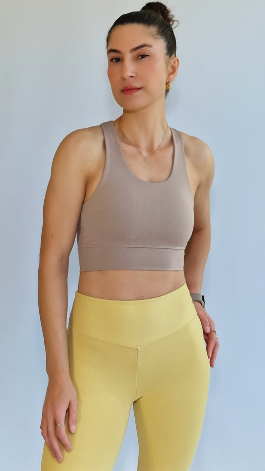 Top Nadador Classic Taupe Rosado