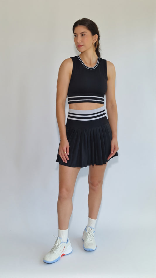 Conjunto Saia-Short Plissada & Top Court