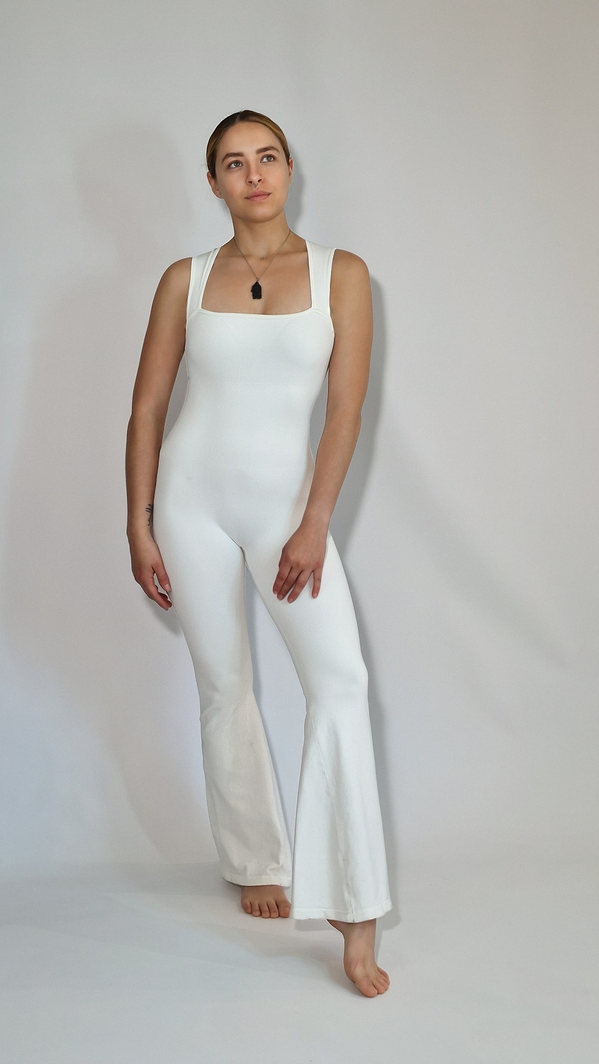 Macacão Studio/Yoga Flare Branco