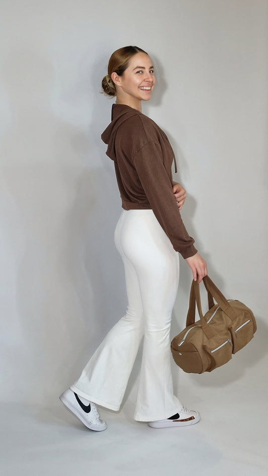Macacão Studio/Yoga Flare Branco