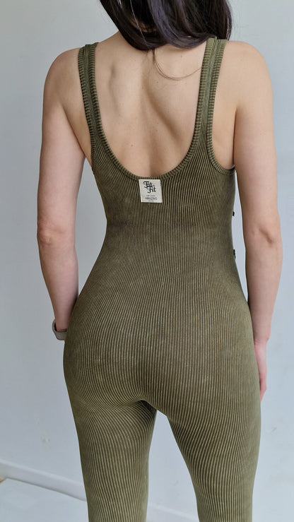 Macacão Push Up Verna Verde Musgo